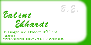 balint ekhardt business card